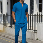 Men's Relaxed Short Sleeve Two Piece Set