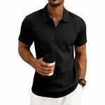 Men's Textured Short Sleeve Polo
