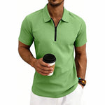 Men's Textured Short Sleeve Polo