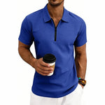 Men's Textured Short Sleeve Polo