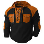 KZZ Men's casual hooded sweatshirt