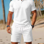 KZZ Casual sportswear versatile slim fit short-sleeved fashion suit for men