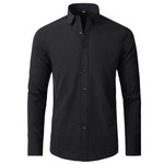 KZZ Men's Long Sleeve Dress Shirt Modern Slim Fit