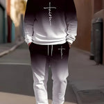 KZZ Men's casual  spring and autumn sports suit