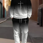 KZZ Men's casual  spring and autumn sports suit