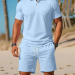 KZZ Casual sportswear versatile slim fit short-sleeved fashion suit for men