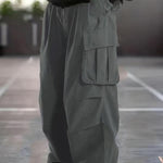 KZZ Loose Lightweight style Sports Pants Men Trousers Large pocket cargo casual trousers