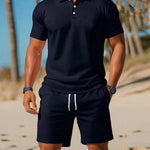 KZZ Casual sportswear versatile slim fit short-sleeved fashion suit for men