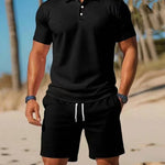 KZZ Casual sportswear versatile slim fit short-sleeved fashion suit for men
