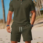 KZZ Casual sportswear versatile slim fit short-sleeved fashion suit for men