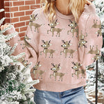 Zeagoo Women's Adorable Reindeer Pattern Knit Cardigan
