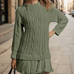 Zeagoo Women's Casual Cozy Cable Knit Sweater Dress