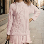 Zeagoo Women's Casual Cozy Cable Knit Sweater Dress