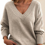 Zeagoo Elegant Casual V-neck Knit Sweater for Women Casual Work Office Loose Fit 2026 | Under $25