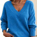 Zeagoo Elegant Casual V-neck Knit Sweater for Women Casual Work Office Loose Fit 2026 | Under $25