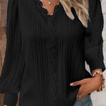 Zeagoo Women's Cute Lace Patchwork Long Sleeve Blouse for Women Elegant Date Night Party 2026 | Under $40
