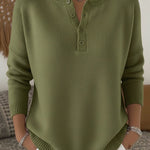 Ernesta | Maglione in Maglia con Bottoni Henley