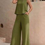 Minimalist Relaxed Fit Sleeveless Two Piece Set
