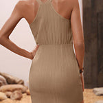Going Out Pit Stripe Wrap Tie Waist Mini Dress