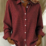 Comfortable Casual Plaid Long Sleeve Button Shirt