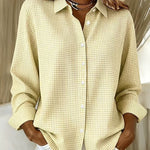 Comfortable Casual Plaid Long Sleeve Button Shirt