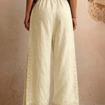 Comfy Loose Tassel Lace Wide-Leg Pants
