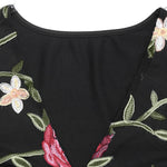 Elegant Floral Embroidered Blouse | A-Line Dress