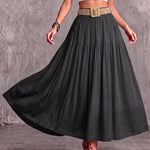 High Waist Tiered Flowy Maxi Skirt