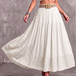 High Waist Tiered Flowy Maxi Skirt