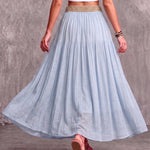 High Waist Tiered Flowy Maxi Skirt