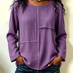 Effortless Textured Long Sleeve Top