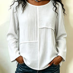 Effortless Textured Long Sleeve Top