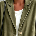 Urban Casual Single Breasted Corduroy Blazer