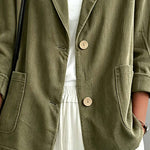 Urban Casual Single Breasted Corduroy Blazer