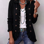 Casual Ruffle Trim Knit Cardigan