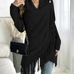 Women's Fringe Asymmetrical Knit Cardigan