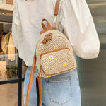 Woven Flora Embroidered Mini Backpack