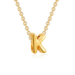 Initial Bubble Charm Necklace