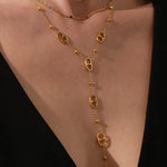 Giselle Sculpted Link Necklace