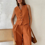 Paloma Linen Trouser Set