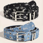 Starlit Denim Punk Belt