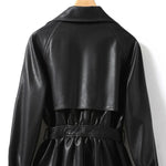 Delaney Leather Trench Coat