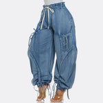 Ella Drawstring Cargo Jeans