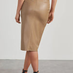 Modena Curve Leather Skirt
