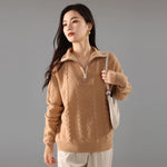 The Marlowe Zip Cashmere Sweater