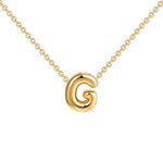 Initial Bubble Charm Necklace