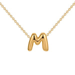 Initial Bubble Charm Necklace