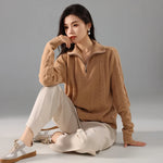 The Marlowe Zip Cashmere Sweater