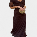 Camille | Robe drapée cache-cœur