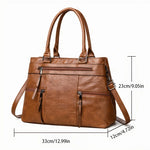 Women’s Organised Multi-Pocket Vegan Leather Tote Bag